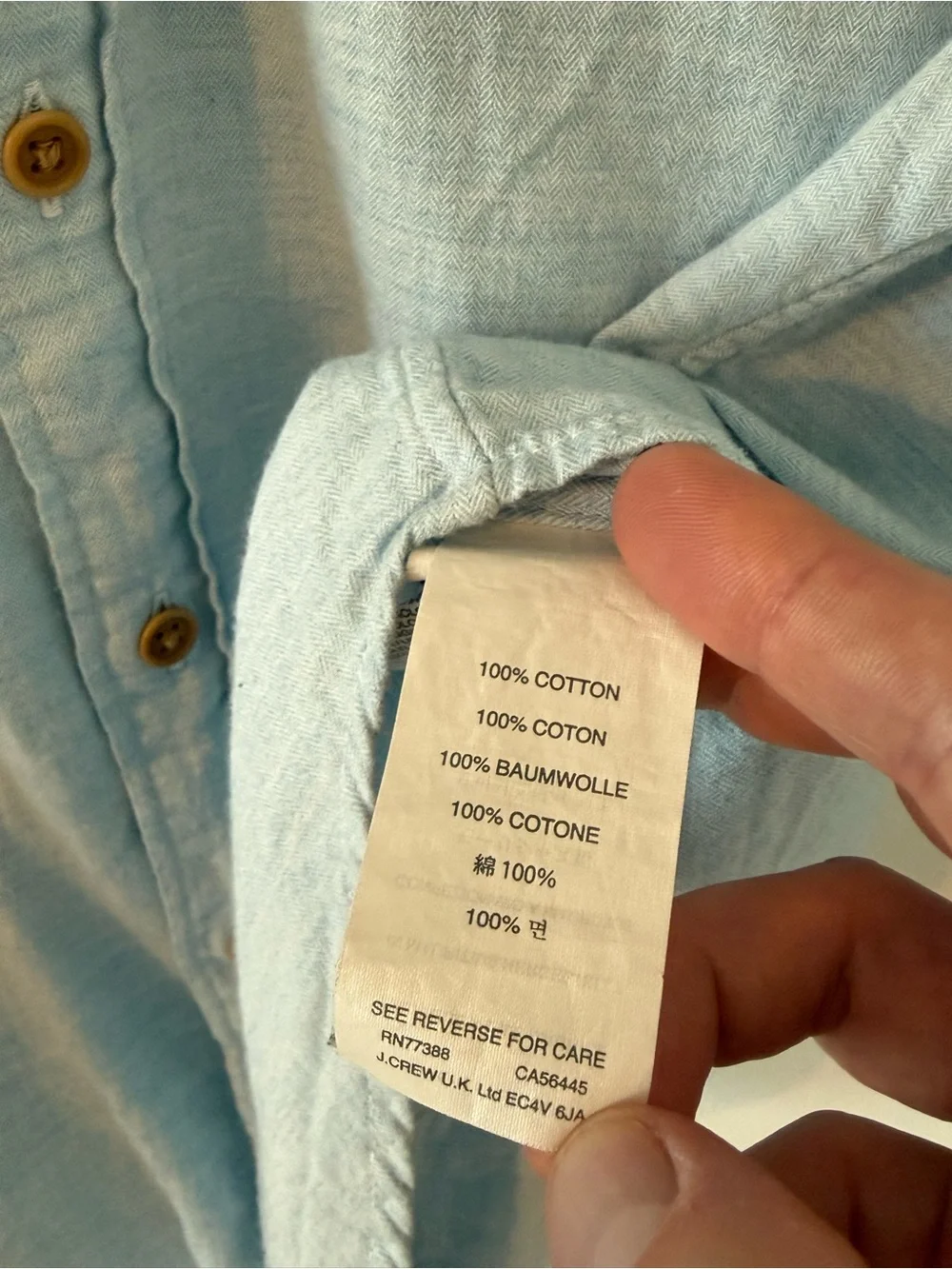 J. Crew Light Blue Casual Button-Down Shirt